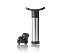 Qpractiko - Stainless Steel Wine Vacuum Pump | Flavor and Aroma Preservative | Easy Use | Includes 2 Silicone Stoppers | Silver, Stainless Steel