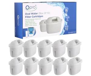 QPRO 10 Pack Limescale Water Filter Cartridges Compatible with BRITA MAXTRA MAXTRA Plus+ PRO All in 1 Water Filter Jug Replacement Cartridges Refills
