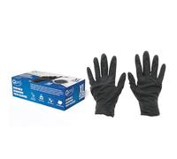Qpro Raised Diamond Grip Non Slip Chemical Resistant Black Nitrile Heavy Duty Gloves Extra Large Box Of 50