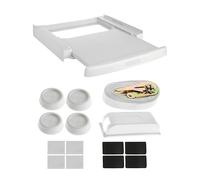 Qpro Washing Machine & Tumble Dryer Universal Stacking Kit With Pull Out Shelf 60x60cm + Anti Vibration Feet And Safety Strap
