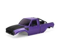 QPSJXN 1/24 Scale RC Crawler Hard Body Shell IR60-24 With Bed Rack Compatible Compatible with SCX24 Models Like C10 And Base Camp Version(Purple)