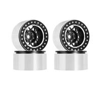 QPSJXN 10mm Deep Dish Negative Offset 2.2" Beadlock Wheel Rim Compatible With 1 10 Scale RC Crawler Models Like RR10 Wraith TRX6 W2208(2208BK)