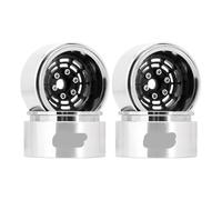 QPSJXN 10mm Offset Aluminum 1.9 Inch Beadlock Wheel Rim Compatible With 1 10 Scale RC Crawler Models Like VS4 10 And Gen8 W1959(4PCS W1959BK)