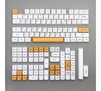 QPSJXN 125 PBT Keycap XDA Profile DYE-SUB English And Japanese Custom Keycaps MX Switch Mechanical Keyboards(Honey Milk RU)