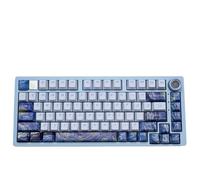 QPSJXN 130 PBT Keycap Set Profile Side-engraved Theme Mechanical Keyboards(VanGogh Starry Night)