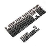 QPSJXN 133-K PBT Double-shot Side-printed Keycap Set In Smokey Grey Compatible with Mechanical Keyboards Profile