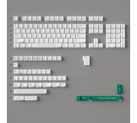 QPSJXN 148 Key Silboa Keycap Type Dyed PBT Simple Green White Arabic Style Keycap Compatible With MX Switch Mechanical Keyboards