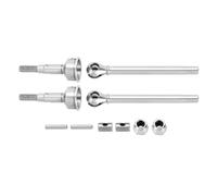 QPSJXN 2mm Thread Stainless Steel Axle Shafts Extended Front Rear Compatible with 1 18 Scale RC Crawler Upgrade Parts Compatible With 4M 09 Models Set Of 4(Front)