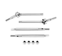 QPSJXN 2mm Thread Stainless Steel Axle Shafts Extended Front Rear Compatible with 1 18 Scale RC Crawler Upgrade Parts Compatible With 4M 09 Models Set Of 4(Front and Rear)