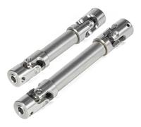 QPSJXN 2pcs Universal Joint Driveshaft Compatible With 1 18 Scale RC Rock Crawler UTB18 Unlimited Trail Buggy Replacement Steel Drive Shaft Compatible with RC Car Vehicle