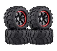QPSJXN 3.2 Glued 17mm Hex RC Wheels Tires Set Compatible With 1/8 Notorious Maxx Tmaxx 2.0 3.3