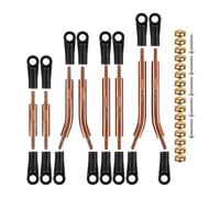 QPSJXN 4 Links Set Stainless Steel Upgrade Parts Compatible With 1 24 Scale SCX24 C10 And Base Camp RC Crawler Clearance Spare Links(10PCS Links Silver)