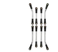 QPSJXN 4 Links Set Stainless Steel Upgrade Parts Compatible With 1 24 Scale SCX24 C10 And Base Camp RC Crawler Clearance Spare Links(Chassis Links Silver)