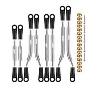 QPSJXN 4 Links Set Stainless Steel Upgrade Parts Compatible With 1 24 Scale SCX24 C10 And Base Camp RC Crawler Clearance Spare Links(Chassis Links Bronze)