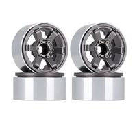 QPSJXN 6-Spoke 1.9 Inch Aluminum Beadlock Wheel Rim Compatible With 1 10 Scale RC Crawler Models Like 90046 AXI03007 Gen8(YQW-36GL)