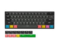 QPSJXN 60 Percent Retro Keyboard Wired Hot Swappable Mechanical With RGB Type-C Connection Various Systems(Black and Gray)