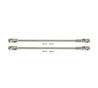 QPSJXN 68-229mm Steel Universal Joint Drive Shaft Cut To Length Compatible with 1 10 Scale RC Crawler Rigs Compatible With Sportys And Scalers Pro Models(Silver 2PCS)