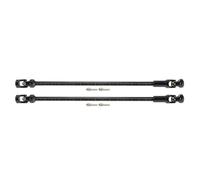 QPSJXN 68-229mm Steel Universal Joint Drive Shaft Cut To Length Compatible with 1 10 Scale RC Crawler Rigs Compatible With Sportys And Scalers Pro Models(Black 2PCS)
