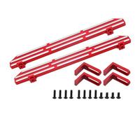 QPSJXN Aluminum Pedal Board Upgrade Part Compatible with 1 10 Scale RC Crawler Car Compatible With Various Models Including Trx 4(A-Red)