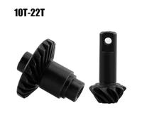 QPSJXN BDXRC 22T 12T 22 13T 22 10T 24 10T 24T 12T Steel Helical Gear Set Compatible With 1 18 Scale RC Crawler Upgrade Parts Overdrive Underdrive Gearing(10T-22T)