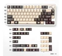 QPSJXN Brown Poker Cards Theme Five Sided Dye Sublimated PBT Keycaps Compatible with MX Style Mechanical Keyboards Compatible With 64 87 96 Kits