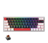 QPSJXN Compact 60% Wired RGB Mechanical Keyboard With 63 Layout And Arrow Hot-swappable Design Compatible with Gamers(Brown Switch Dark)