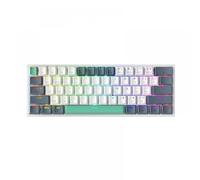 QPSJXN Compact Wireless Mechanical Keyboard 60 Percent ANSI Layout Hot-swappable Tri-mode RGB Keyboard Compatible with Gamers(Red Switch)