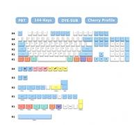 QPSJXN Custom Retro Korean GMK 9009 PBT Keycap Set 140 Mechanical Keyboards DIY Profile Sublimation(Pastel Chalk -EN)