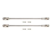 QPSJXN Cut-to-Length Stainless Steel Drive Shaft 2pcs 68-229mm Compatible With 1/10 RC Element DIY Silver