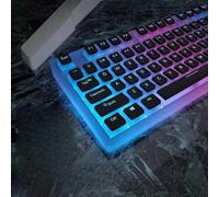 QPSJXN Cyrillic Russian Double Shot PBT Keycap Set Compatible with Mechanical Keyboards 117 ISO Layout Keycaps(English black)