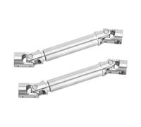 QPSJXN D Shaped Hole Stainless Steel Drive Shaft Upgrade Part Compatible With 1 18 Scale RC Crawler Like FMS FCX18 LC80 Models
