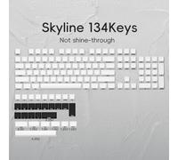 QPSJXN Gradient Side-Printed PBT Keycaps Five-Sided Dye Sub Compatible With Various Keyboards Low Profile Slope Design 127/134(Midday)