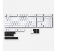 QPSJXN Horizon Low Profile 118 Keycap Set Compatible with Mechanical Keyboards Double-Shot Uniform Profile Skyline Design Various Brands(Skyline R2 white)