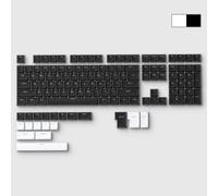 QPSJXN Horizon Low Profile 118 Keycap Set Compatible with Mechanical Keyboards Double-Shot Uniform Profile Skyline Design Various Brands(Skyline R2 black)