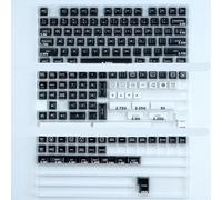 QPSJXN KBDiy SA Profile Keycap Set PBT Double Shot ISO Enter 7U Spacebar Compatible With Custom Mechanical Keyboard Kits(GMK WOB)