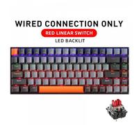 QPSJXN Machenike K500A-B84 75 Percent TKL Hot Swappable Wired Keyboard 84 Six Color Backlight PC And Laptop(Wired Red Switch)