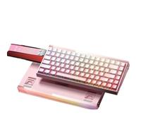 QPSJXN Magnetic Switch Mechanical Keyboard 8K 0.01mm RT Hot Swap RGB Customize Carbon Fiber Wired Accessory Compatible With Various Systems(Pink contour-Side)