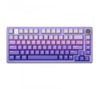 QPSJXN PBT Keycaps 81 Profile Five Side Dye Sublimation DIY Keyboard Kits(Aurora Purple)
