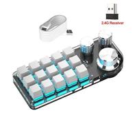 QPSJXN Romoral Mechanical Keyboard Hot-Swap And Drawing Keypad Compatible with Tablets With Macro Programming(2.4G White 1503)