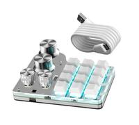 QPSJXN Romoral Mechanical Keyboard Hot-Swap And Drawing Keypad Compatible with Tablets With Macro Programming(1204 BT White)