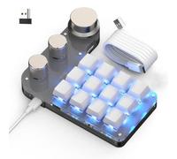 QPSJXN Romoral Mechanical Keyboard Hot-Swap And Drawing Keypad Compatible with Tablets With Macro Programming(2.4G White 1203)
