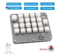 QPSJXN Romoral Mechanical Keyboard Hot-Swap And Drawing Keypad Compatible with Tablets With Macro Programming(2101 BT White)