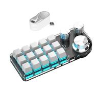 QPSJXN Romoral Mechanical Keyboard Hot-Swap And Drawing Keypad Compatible with Tablets With Macro Programming(1503 BT White)