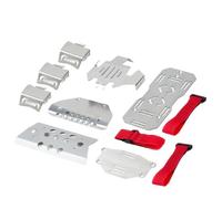 QPSJXN Stainless Steel Skid Plate Axle Protector Chassis Armor Compatible with 1 10 Scale RC Crawler Compatible With 6X6 Models Like TRX 6 G63