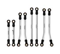 QPSJXN Steering Link Set Compatible with 1 18 Scale RC Crawler Compatible With Ascent 18 Stainless Steel Suspension Links Clearance(Chassis Links)