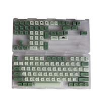 QPSJXN XDA Profile PBT Keycap Set 125 Custom Design Compatible with English Japanese Russian Korean Thai Mechanical And Photoshop Keyboards With Various Switches(XDA-Matcha-English)