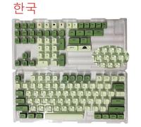 QPSJXN XDA Profile PBT Keycap Set 125 Custom Design Compatible with English Japanese Russian Korean Thai Mechanical And Photoshop Keyboards With Various Switches(XDA-Matcha-Korean)