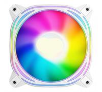 QPSJXN Z12 120mm RGB Computer Case Fan Reverse Ventilation 4pin PWM CPU Cooling 3pin 5V ARGB 12cm Fan(WHITE)