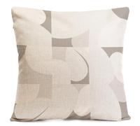 Qpswznk Cushion Covers 60x60cm Brown Geometry Set of 2 Linen Throw Pillow Covers, Soft Decorative Square Cushion Case Home Boho Decor Pillow Cases for Couch Bedroom