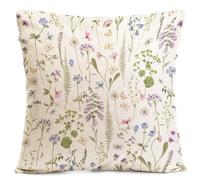 Qpswznk Cushion Covers 80x80cm Plants Flowers Set of 2 Linen Throw Pillow Covers, Soft Decorative Square Cushion Case Home Boho Decor Pillow Cases for Couch Bedroom